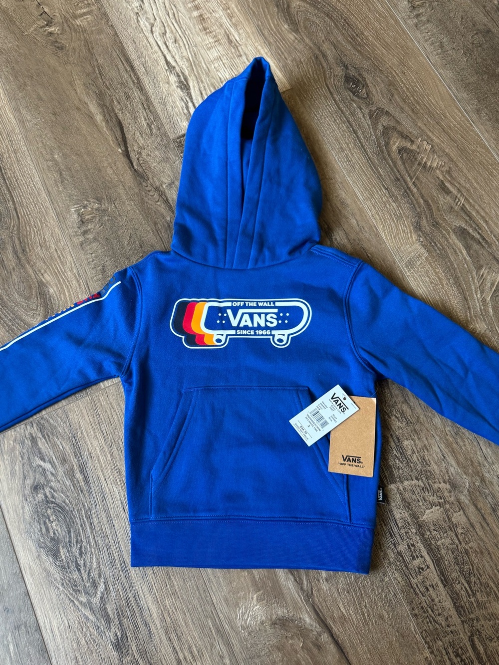 Vans Boys' Royal Blue Hoodie with Skateboard Logo